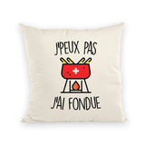 Coussin J'peux pas j'ai fondue 