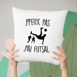 Coussin J'peux pas j'ai futsal Blanc