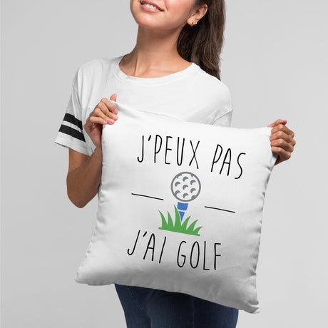 Coussin J'peux pas j'ai golf Blanc