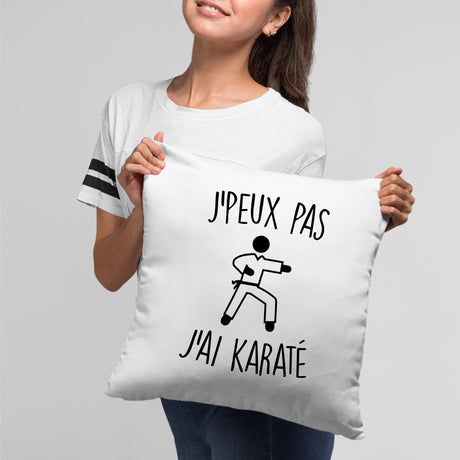 Coussin J'peux pas j'ai karaté Blanc