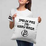 Coussin J'peux pas j'ai krav maga Blanc