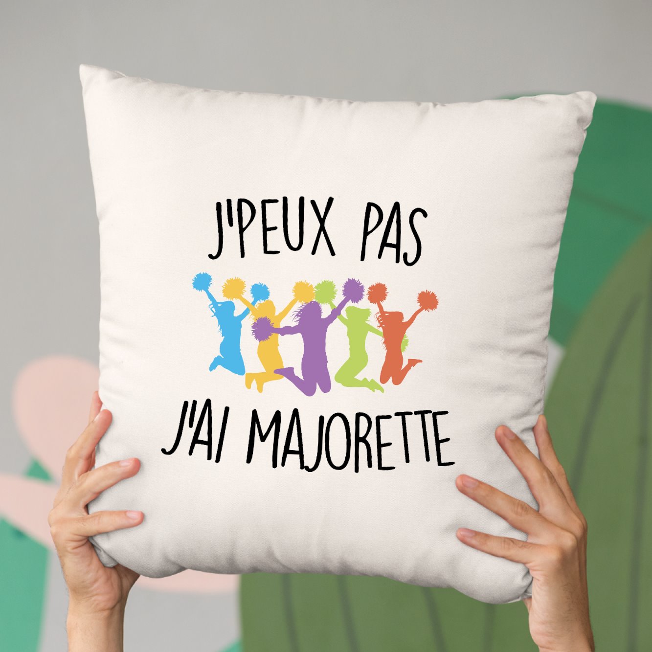 Coussin J'peux pas j'ai majorette Beige