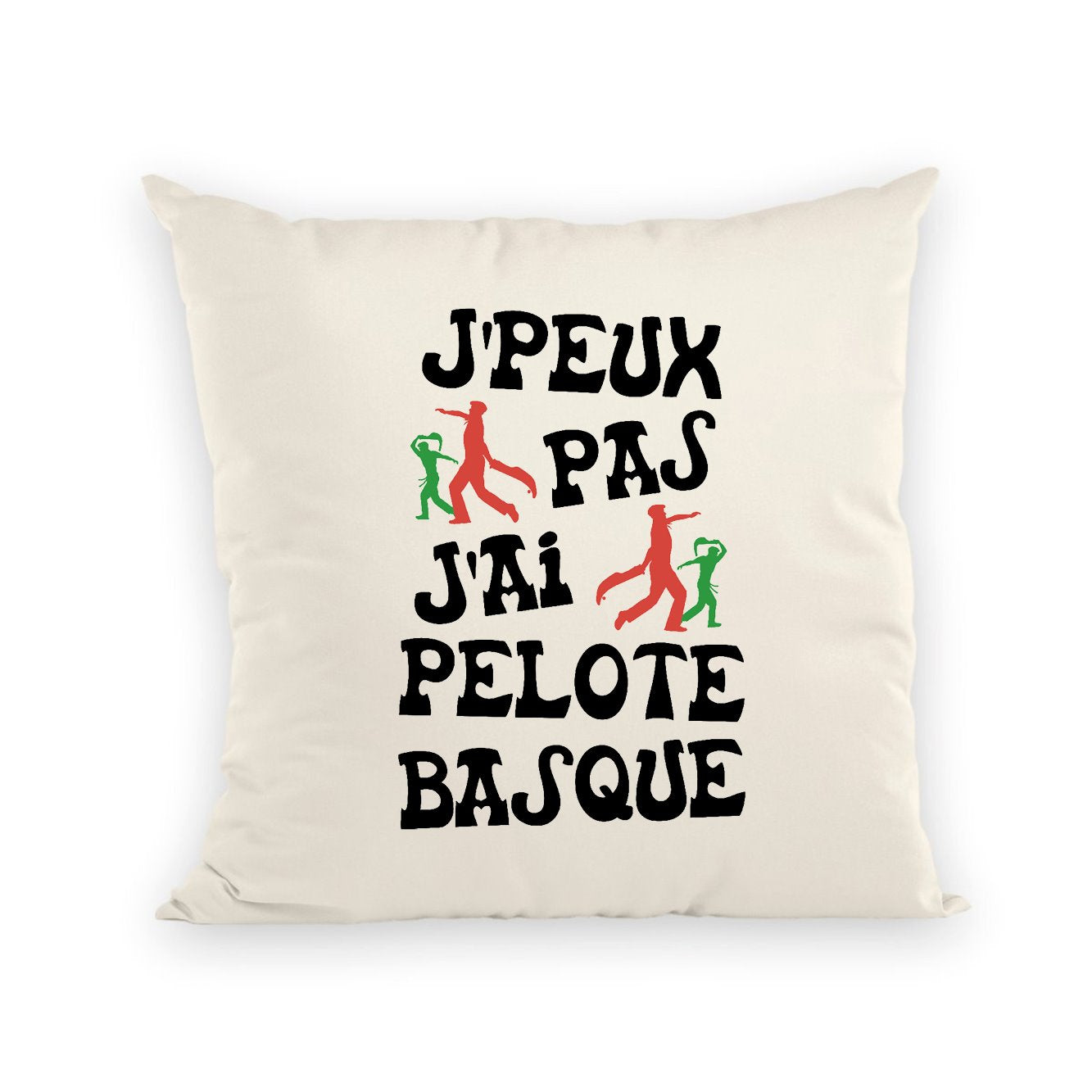 Coussin J'peux pas j'ai pelote basque 