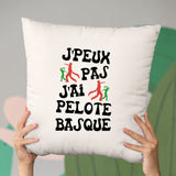 Coussin J'peux pas j'ai pelote basque Beige