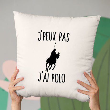 Coussin J'peux pas j'ai polo Beige