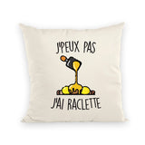 Coussin J'peux pas j'ai raclette 