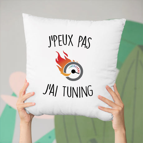 Coussin J'peux pas j'ai tuning Blanc