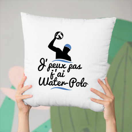 Coussin J'peux pas j'ai water-polo Blanc