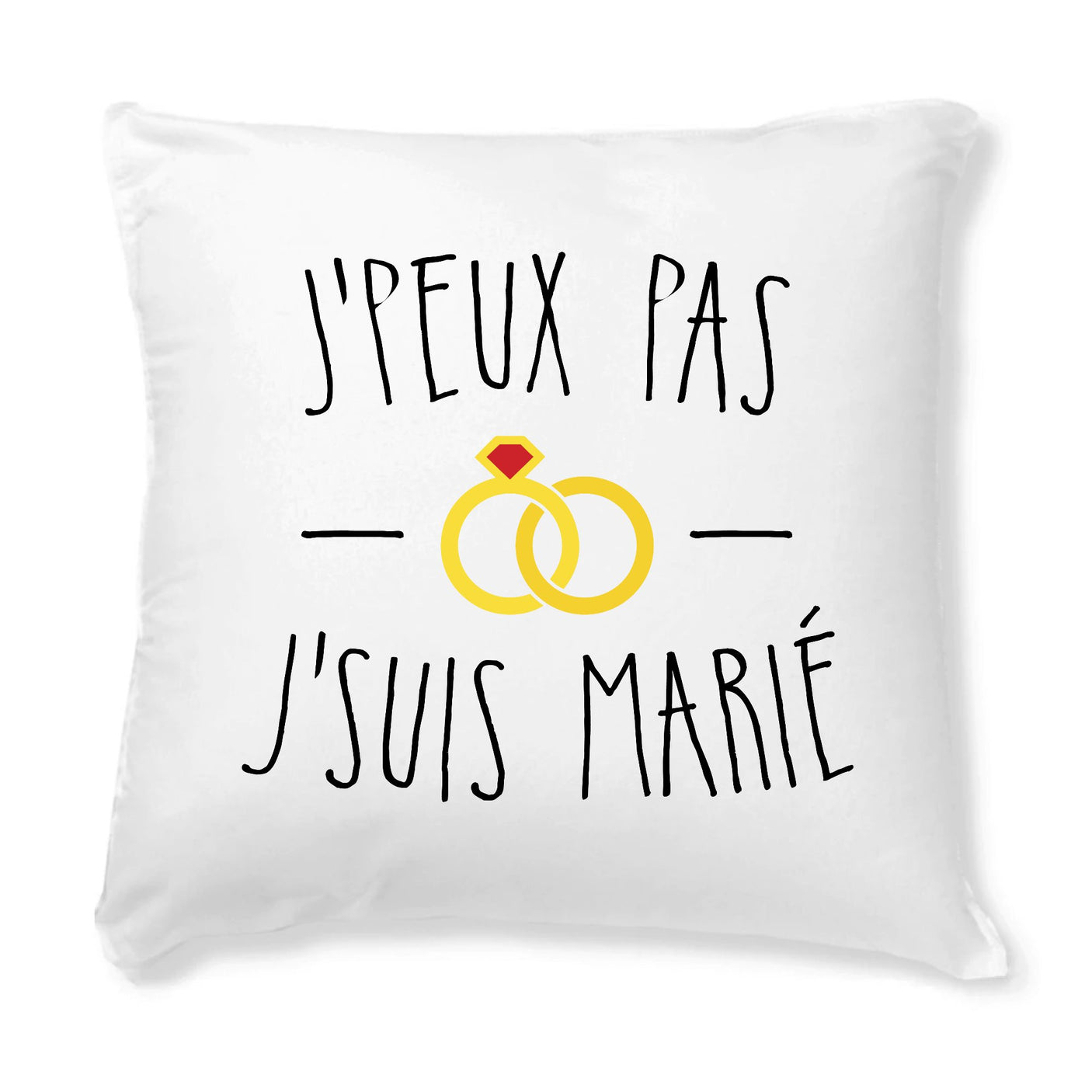 Coussin J'peux pas j'suis marié 