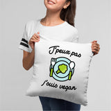 Coussin J'peux pas j'suis vegan Blanc