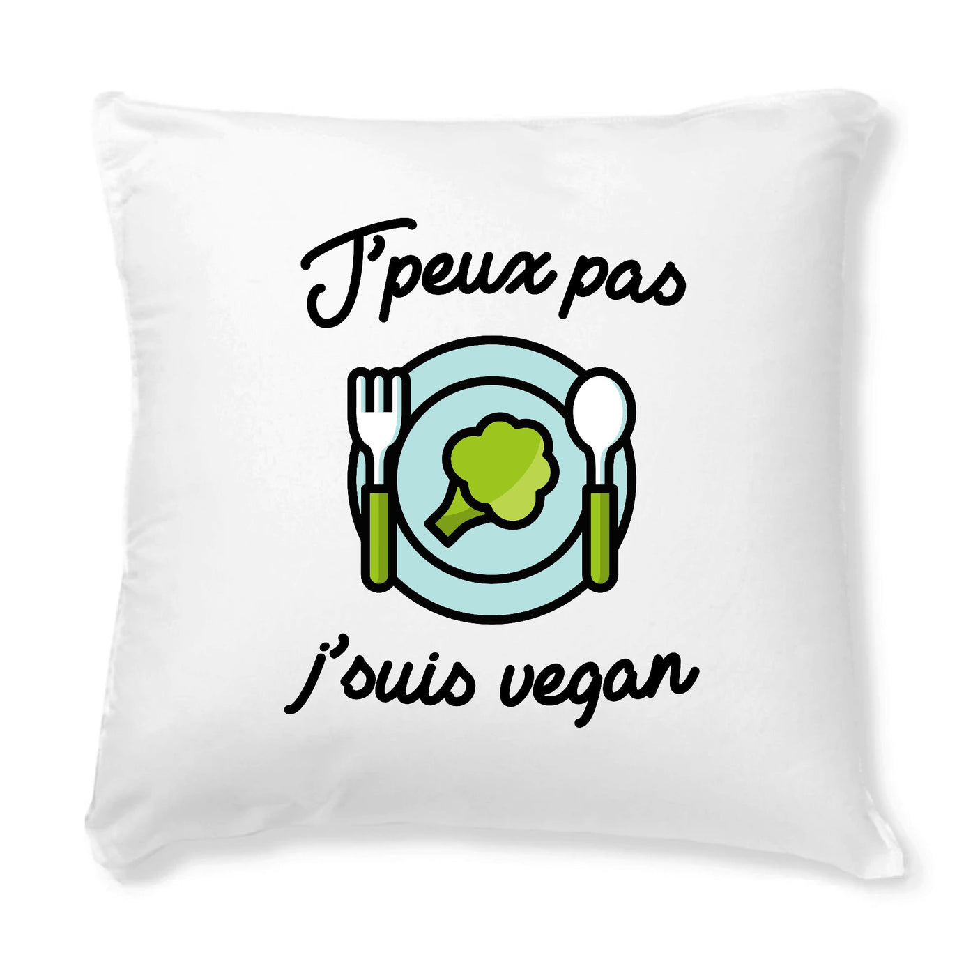 Coussin J'peux pas j'suis vegan 