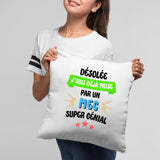 Coussin J'suis déjà prise pas un mec super génial Blanc