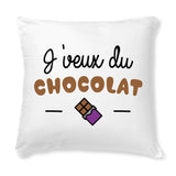 Coussin J'veux du chocolat 