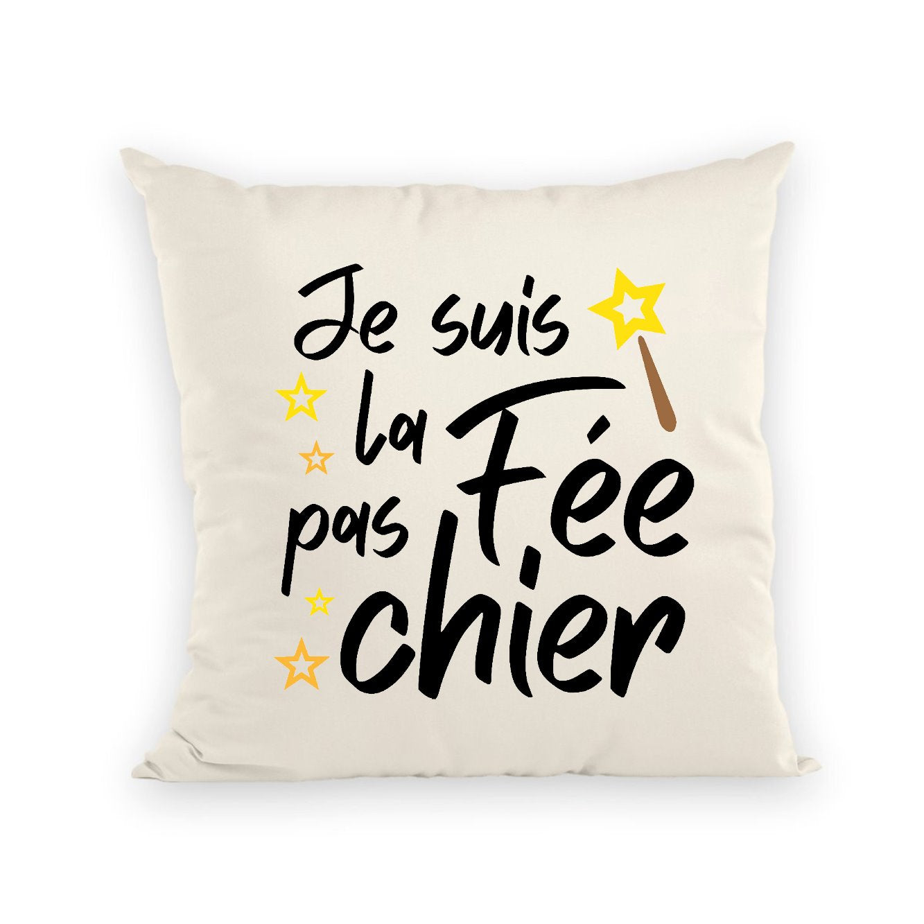 Coussin La fée pas chier 