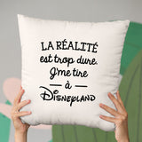 Coussin La réalité est trop dure Beige