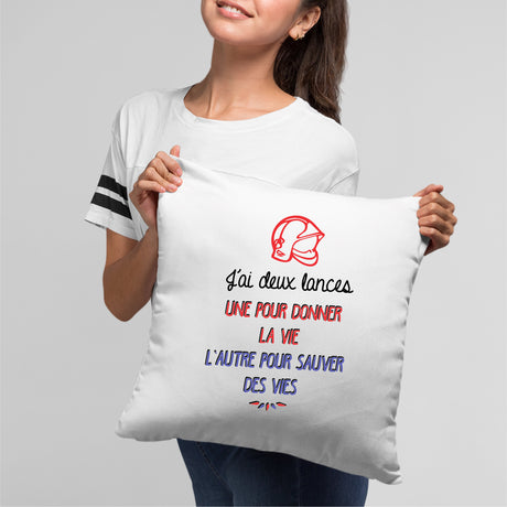 Coussin Lance de pompier Blanc