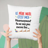 Coussin Le Père Noël c'est moi Blanc