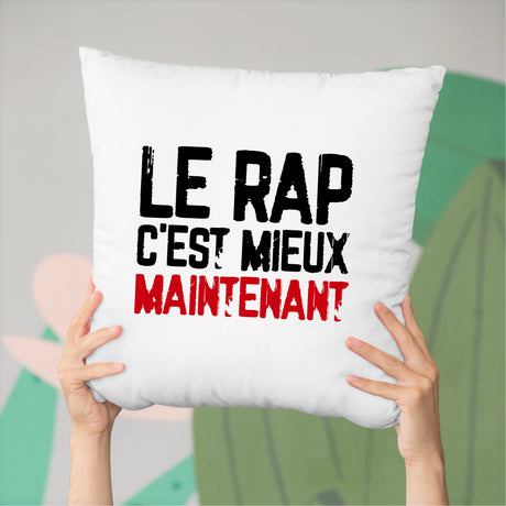 Coussin Le rap c'est mieux maintenant Blanc