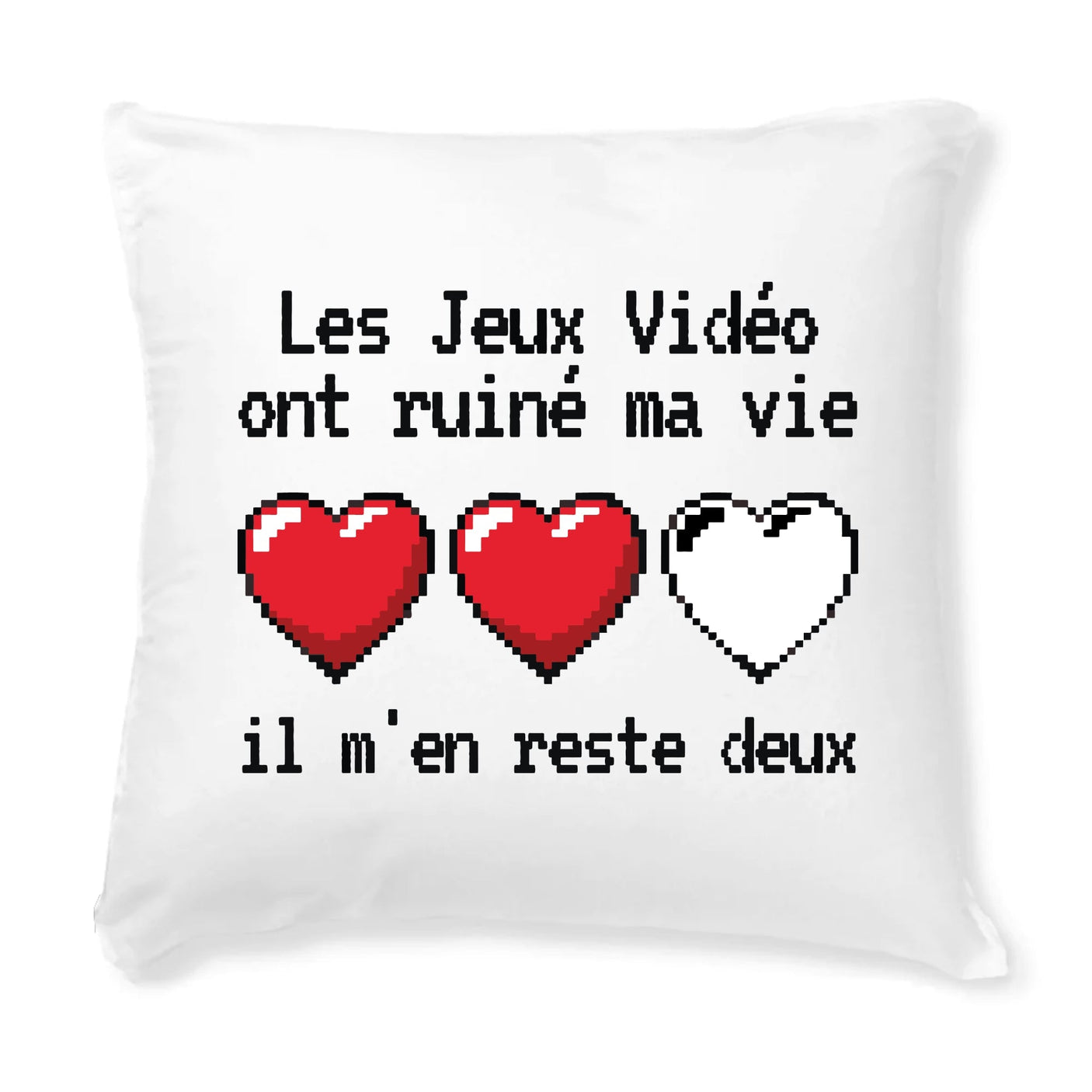 Coussin Les jeux vidéo ont ruiné ma vie il m'en reste deux 