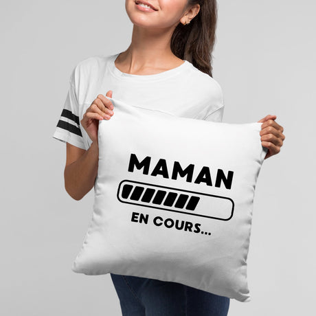 Coussin Maman en cours Blanc