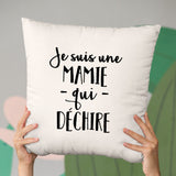 Coussin Mamie qui déchire Beige