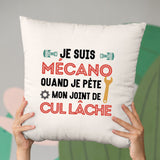 Coussin Mécano mon joint de cul lâche Beige