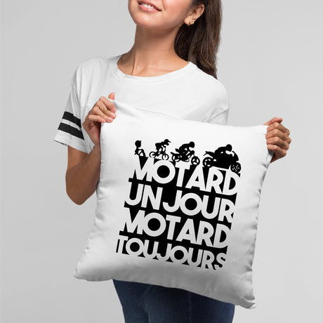 Coussin Motard un jour Blanc