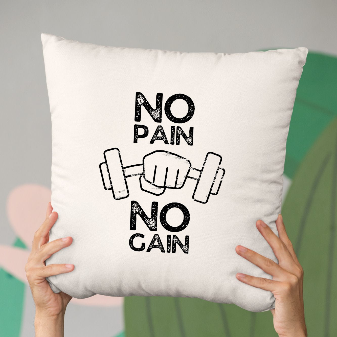 Coussin No pain no gain Beige