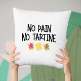 Coussin No pain no tartine Blanc