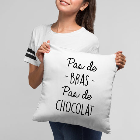 Coussin Pas de bras pas de chocolat Blanc