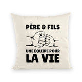 Coussin Père et fils une équipe pour la vie 