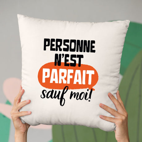 Coussin Personne n'est parfait Beige