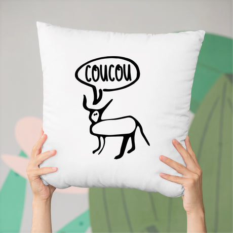 Coussin Petite perruche Blanc