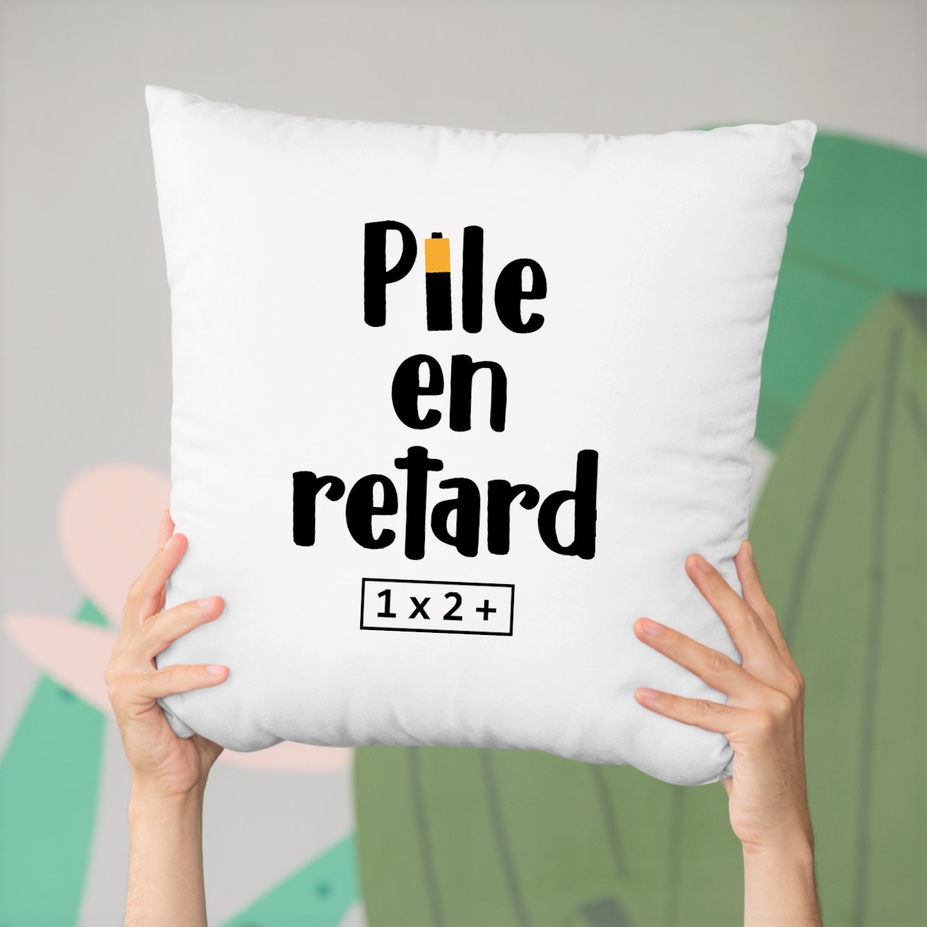 Coussin Pile en retard Blanc