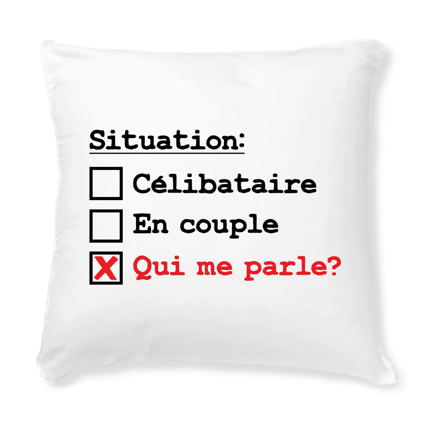 Coussin Situation célibataire 