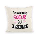 Coussin Soeur qui déchire 