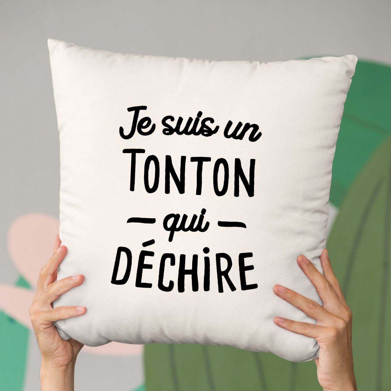 Coussin Tonton qui déchire Beige