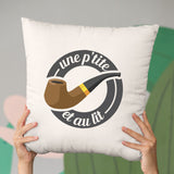 Coussin Une petite pipe et au lit Beige