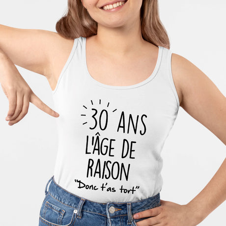 Débardeur Femme Anniversaire 30 ans Blanc