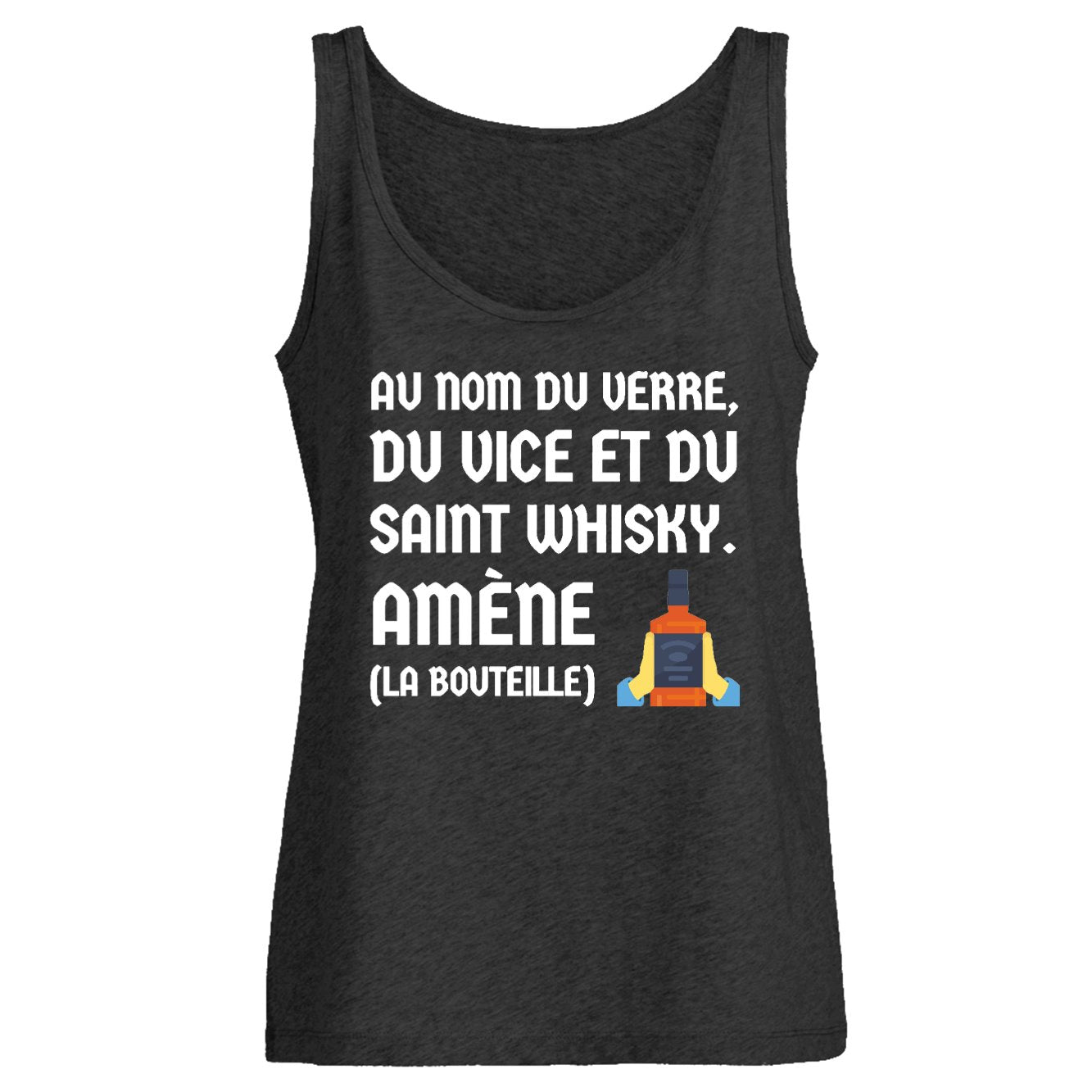 Débardeur Femme Au nom du verre du vice et du saint whisky 