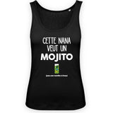 Débardeur Femme Cette nana veut un mojito 