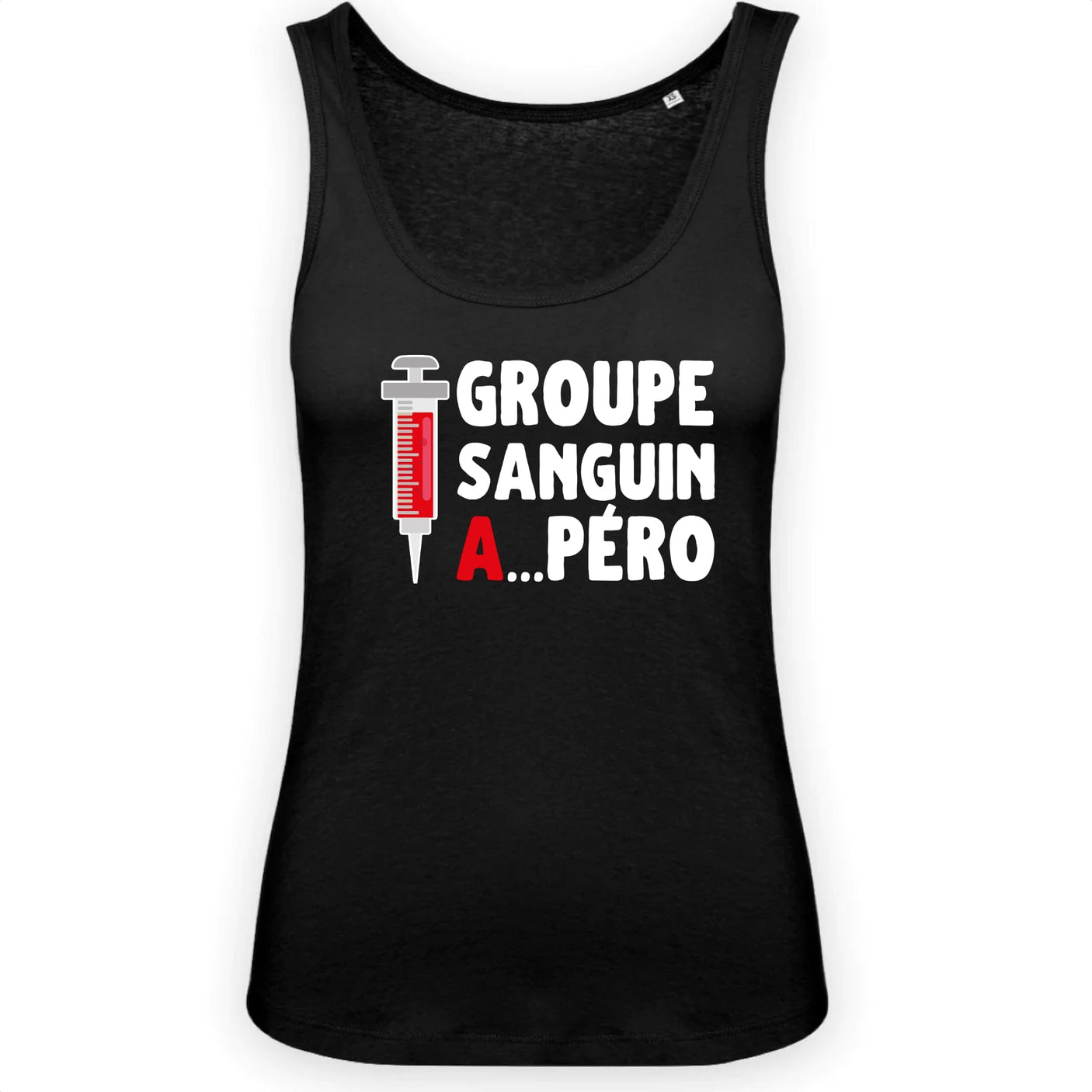 Débardeur Femme Groupe sanguin Apéro 