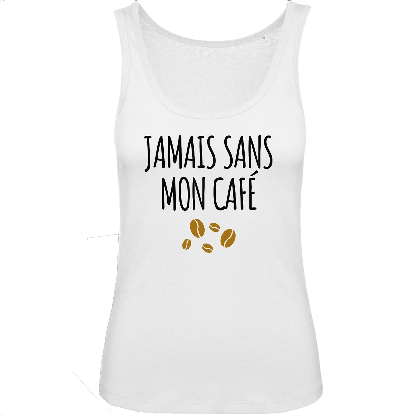 Débardeur Femme Jamais sans mon café 