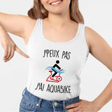 Débardeur Femme J'peux pas j'ai aquabike Blanc