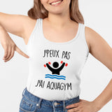 Débardeur Femme J'peux pas j'ai aquagym Blanc