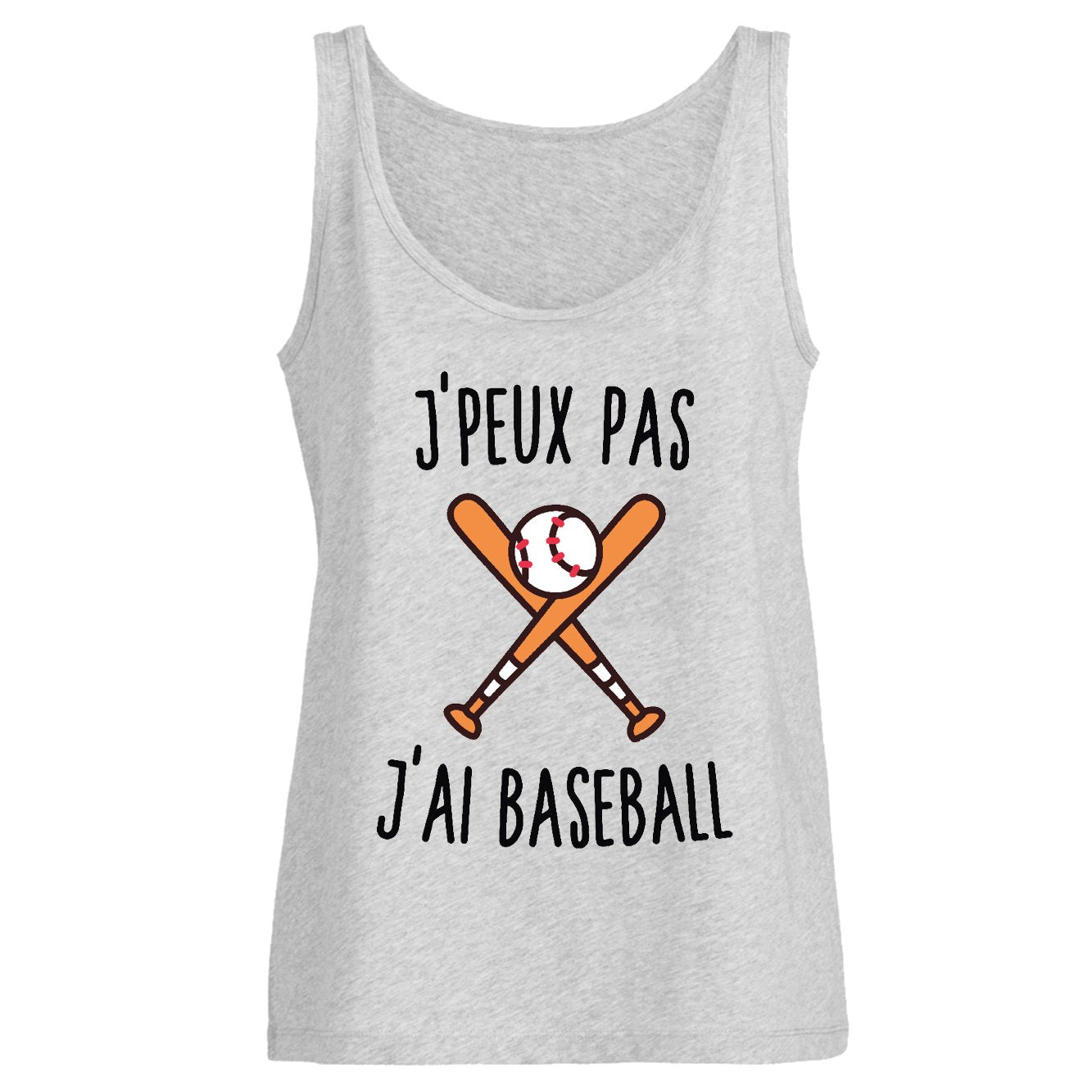 Débardeur Femme J'peux pas j'ai baseball 