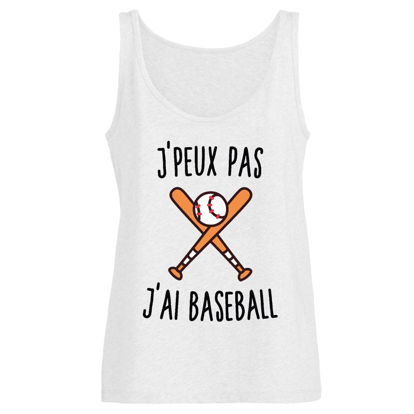 Débardeur Femme J'peux pas j'ai baseball 