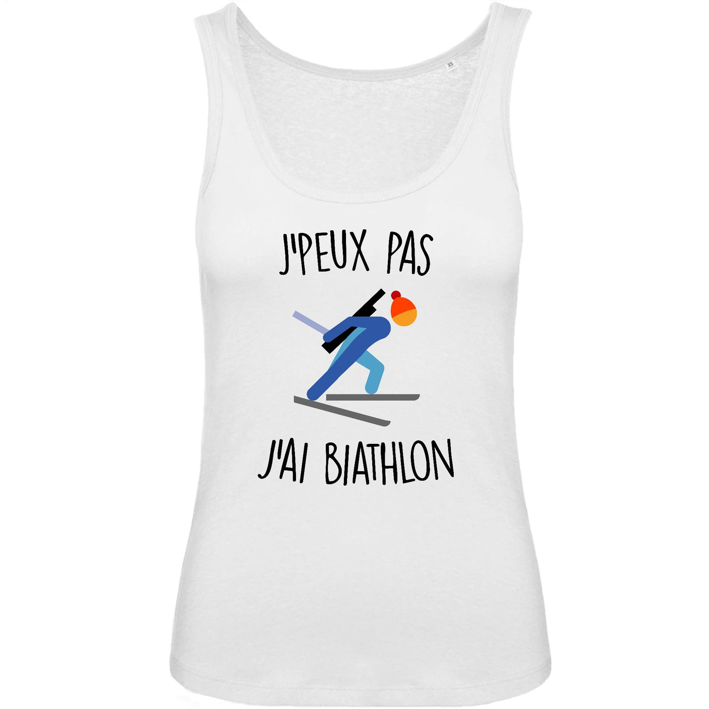 Débardeur Femme J'peux pas j'ai biathlon 