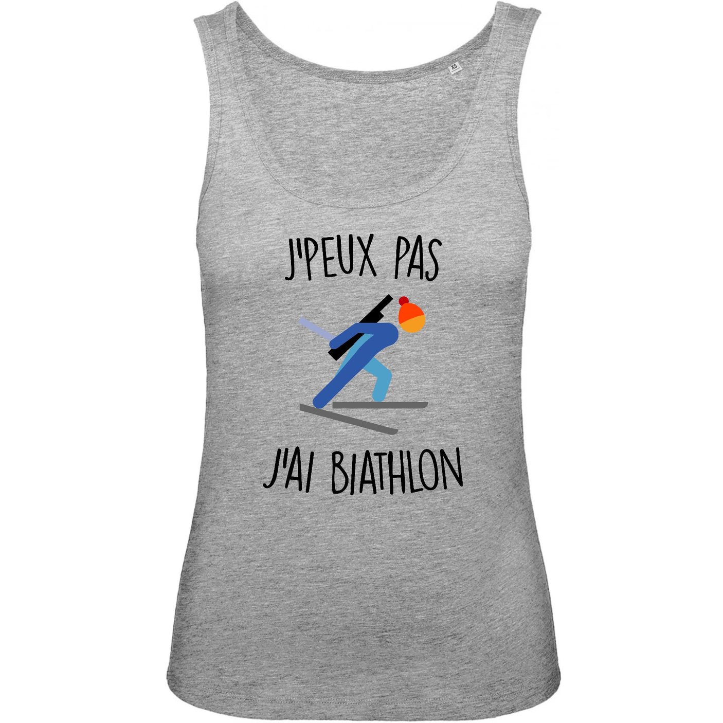 Débardeur Femme J'peux pas j'ai biathlon 