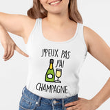 Débardeur Femme J'peux pas j'ai champagne Blanc